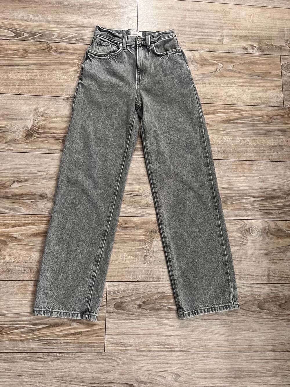 Cotton On Loose Straight Jeans Size 24 Gray Denim